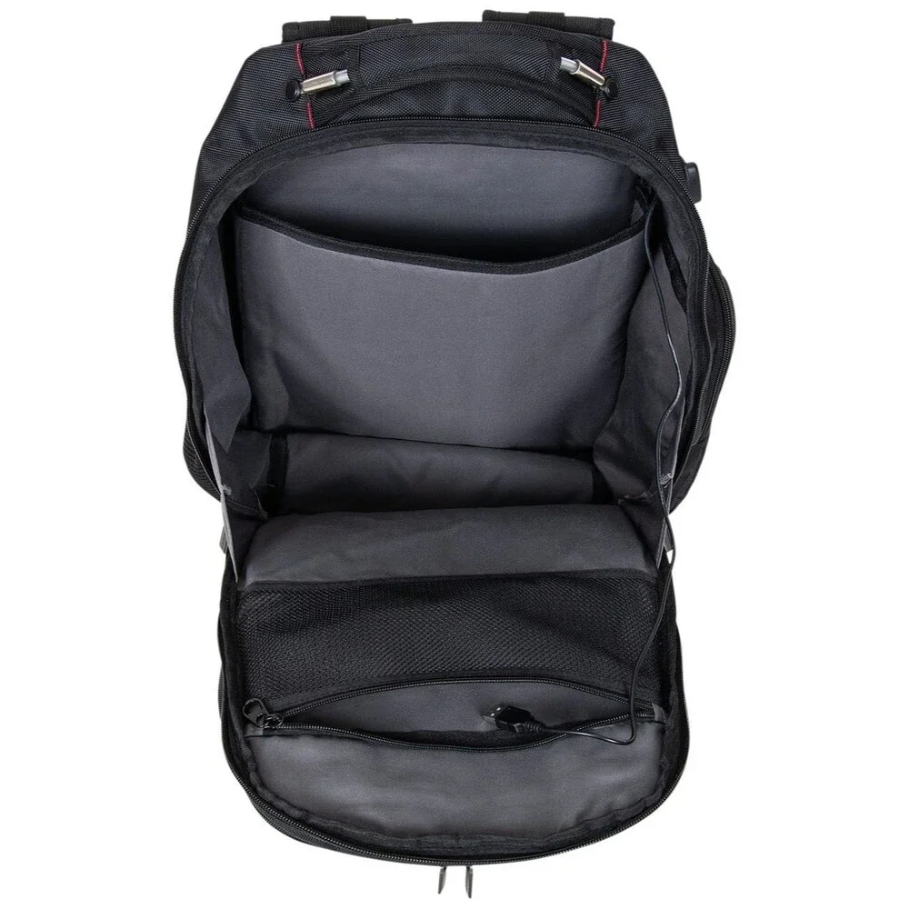 Kenneth Cole Reaction Black Backpack with Red Accents, travel bag